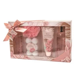 SET DE BAÑO ROSA MOSQUETA